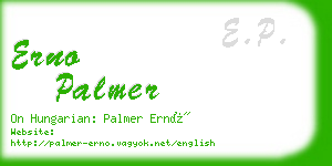 erno palmer business card